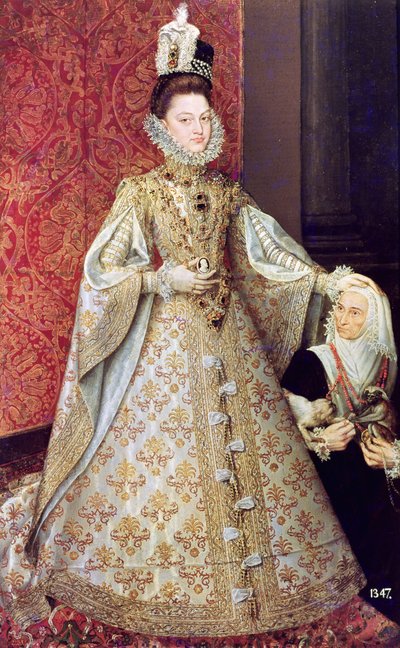 The Infanta Isabel Clara Eugenia with the Dwarf, Magdalena Ruiz by Alonso Sánchez Coello